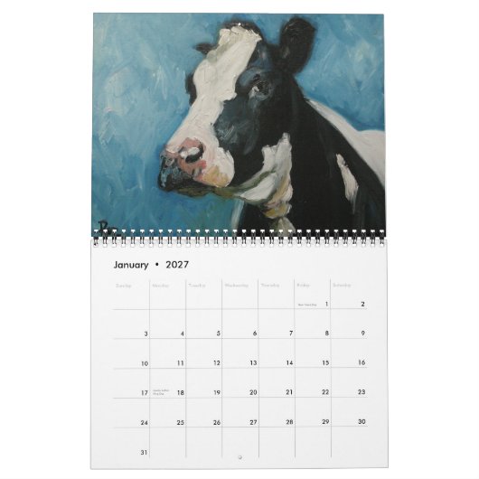 Kuhkalender Kalender (Jan 2027)