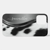 Kuhknochen Handgeschriebener Name Metall Case-Mate iPhone Hülle (Rückseite (Horizontal))