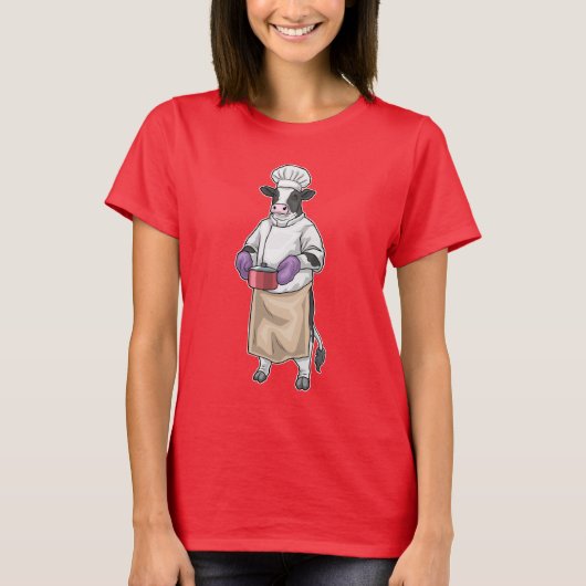 Kuhkoch Kochtopf Kochen T-Shirt (Vorderseite)
