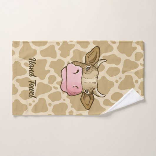 Kuhkopf Badehandtuch Set (Handtuch)