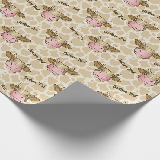 Kuhkopf Geschenkpapier (Ecke)