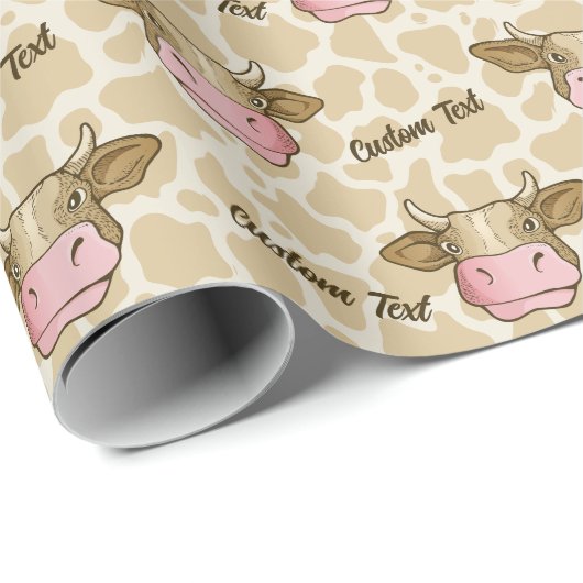 Kuhkopf Geschenkpapier (Rolleneckpunkt)