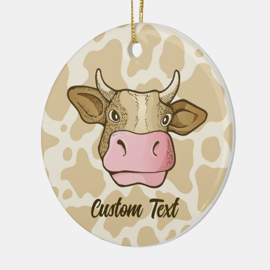 Kuhkopf Keramik Ornament (Links)