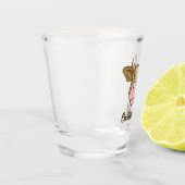 Kuhkopf-Schiebeglas Schnapsglas (Links)