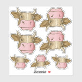 Kuhkopfkleber-Set Aufkleber (Blatt)