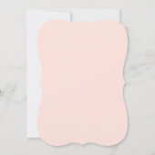 Kuhkoralle und rosa Blütendusche laden ein Einladung (Rückseite)