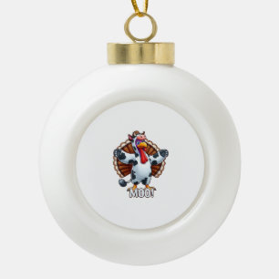Kuhkostüme Türkei Moo Funny Erntedank _3 Keramik Kugel-Ornament