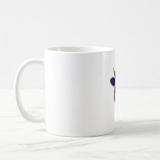 Kuhkuh-Brille lustig cool farbig Kaffeetasse (Links)