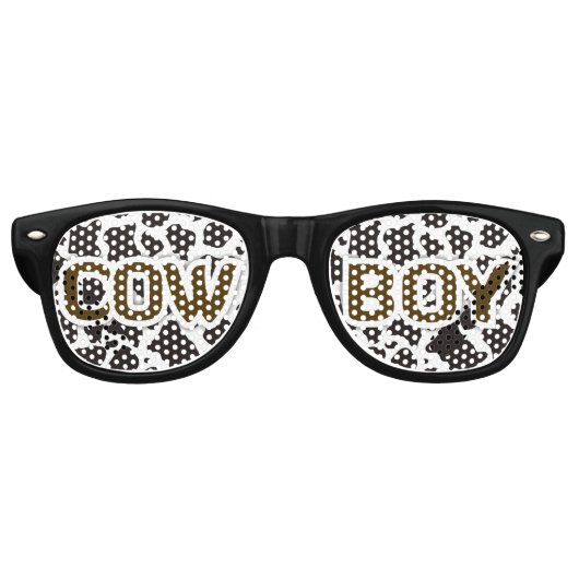 Kuhkuh Muster Hintergrund Partybrille (Vorderseite)