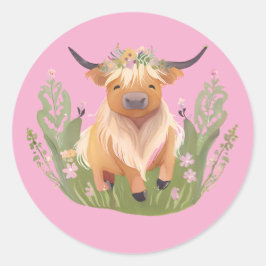 Kuhküsse und Länderwünsche Runder Aufkleber