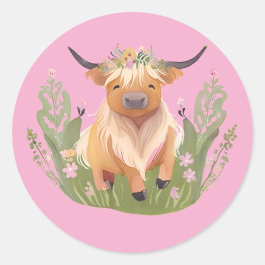 Kuhküsse und Länderwünsche Runder Aufkleber (Vorderseite)