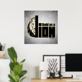 kühl als Löwe (Sprichwörter 28:1) Poster (Heimbüro)