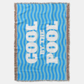 Kühl am Pool blaue Wellenwasserlinien Muster Decke (Vorderseite Vertikal)