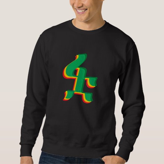 Kühl auf Amharisch Fuwa Sweatshirt (Vorderseite)