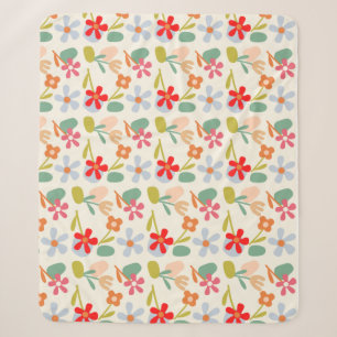 Kühl aussehendes abstraktes Blumenmuster-Design Sherpadecke