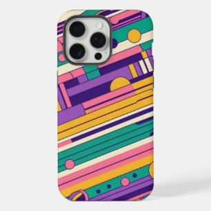 Kühl, bunt Retrodesign der 80er/90er iPhone 15 Pro Max Hülle