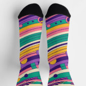Kühl, bunt Retrodesign der 80er/90er Socken (Oben)
