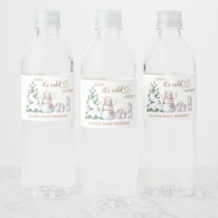 Kühl dich draußen! Babyparty Wasserflaschenetikett
