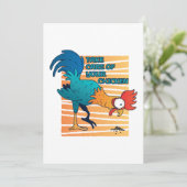Kühl dich um dein Huhn Dankeskarte (Stehend Vorderseite)