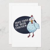 Kühl dich um dein Huhn Dankeskarte (Vorne/Hinten)