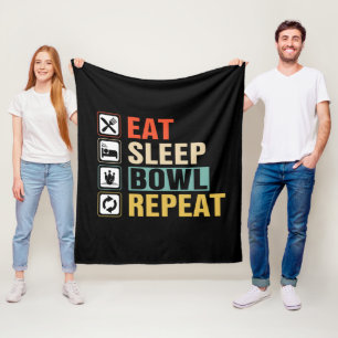 Kühl essen schlaf bowl wiederholen Wortkunst  Fleecedecke