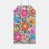 kühl farbenfroh Florals Stilvolles Ostern | Orange Geschenkanhänger (Rückseite)