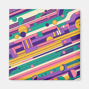 Kühl, farbenfrohe 80er/90er Retro-Optik Magnet