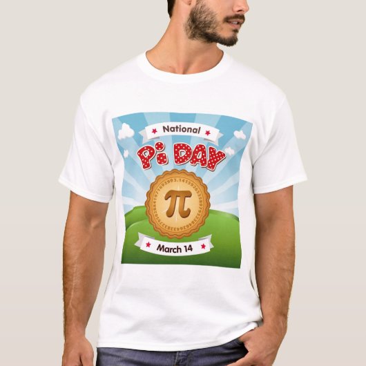 kühl, farbenfroher Pi Day T-Shirt (Vorderseite)