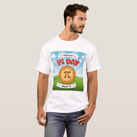 kühl, farbenfroher Pi Day T-Shirt (Vorne ganz)