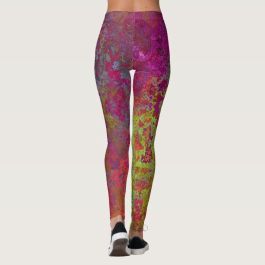 Kühl, farbig, Spritzer Paint, Grunge Abstrakt Leggings (Rückseite)
