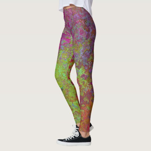 Kühl, farbig, Spritzer Paint, Grunge Abstrakt Leggings (Links)