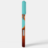 Kühl farbiges Aqua Orange Octopus Case-Mate iPhone Hülle (Rückseite / Rechts)