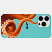 Kühl farbiges Aqua Orange Octopus Case-Mate iPhone Hülle (Rückseite (Horizontal))