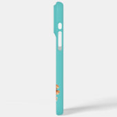 Kühl farbiges Aqua Orange Octopus Case-Mate iPhone Hülle (Rückseite / Links)