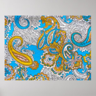 kühl, grungy, islamisch, psychedelisch, bunt ornam poster