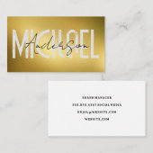 kühl | Kursivschrift | Gold Textur Visitenkarte (Vorne/Hinten)