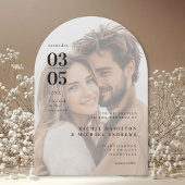 kühl, minimal, Trending, Foto, Arch, Hochzeit Einladung