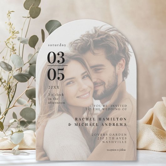 kühl, minimal, Trending, Foto, Arch, Hochzeit Einladung