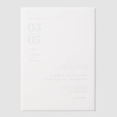 kühl, minimal, Trending, Hochzeit Pergament Einladungen (Vorderseite)