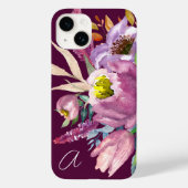 Kühl Mit Monogramm Lila Weingarten Case-Mate iPhone Hülle (Rückseite)