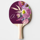Kühl Mit Monogramm Lila Weingarten Tischtennis Schläger (Rückseite)