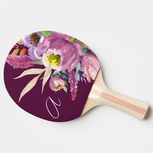 Kühl Mit Monogramm Lila Weingarten Tischtennis Schläger (Seitenansicht)