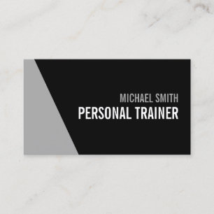 Kühl-Schwarz-Grau-Personal-Trainer Visitenkarte