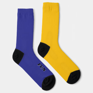 Kühl Spaß Orange Blau Einheitsfarbene Nichtpassend Socken