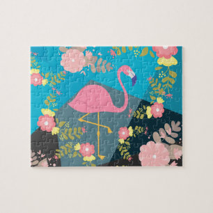 Kühl Trendig Chic Niedlich Rosa Weiblich Blumen Fl Puzzle