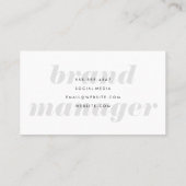 kühl und kursiv visitenkarte (Rückseite)