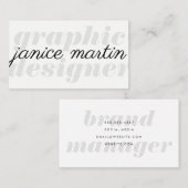 kühl und kursiv visitenkarte (Vorne/Hinten)