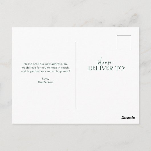 kühl und modern | Meldung verschieben Postkarte (Rückseite)