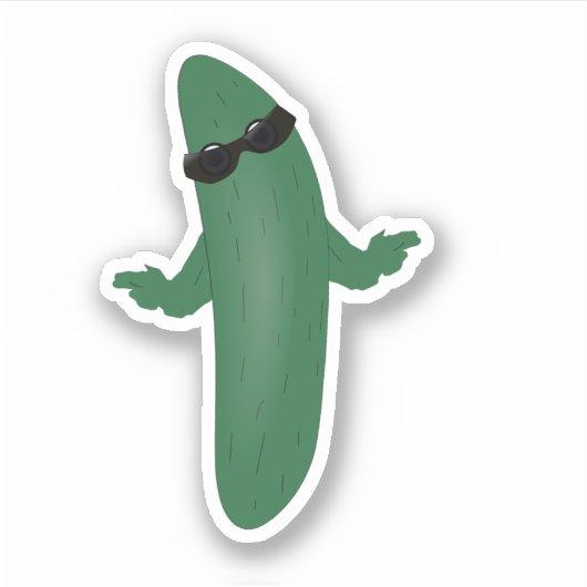 Kühl wie ein Gurke Aufkleber (Vorderseite)