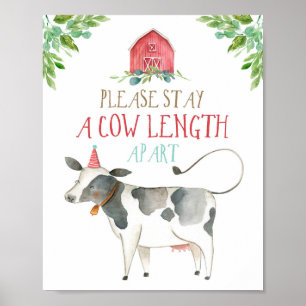 Kuhlänge in landwirtschaftlichen Tieren Barnyard G Poster